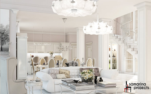 Фото из портфолио Дизайн коттеджа "Легкое обаяние классики"  – фотографии дизайна интерьеров на INMYROOM