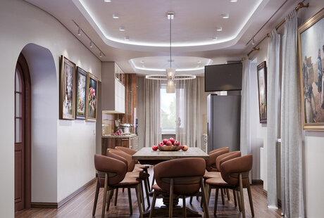 Кухня - Столовая 35 кв.м д. Мышецкое