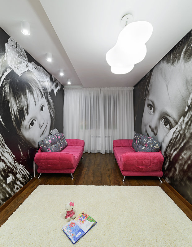 Фотография: Детская в стиле Хай-тек, Квартира, Цвет в интерьере, Дома и квартиры, Белый – фото на INMYROOM