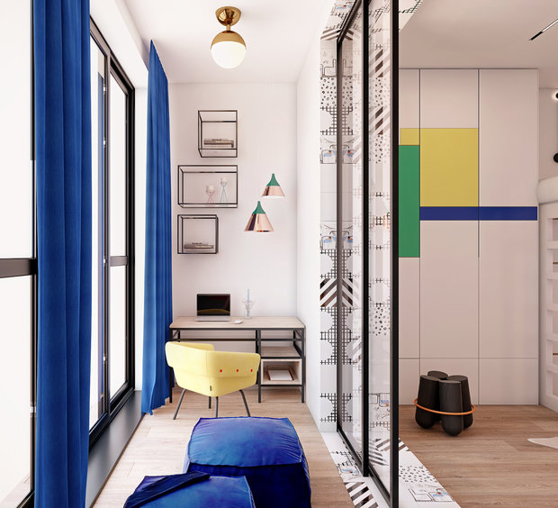 Фотография: Детская в стиле Современный, Эклектика, Квартира, Проект недели, Estima, Монолитный дом, Дарья Василькова, 3 комнаты, 60-90 метров, Art Group – фото на INMYROOM