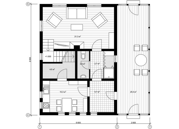 Фото из портфолио Перестройка дачного дома – фотографии дизайна интерьеров на InMyRoom.ru