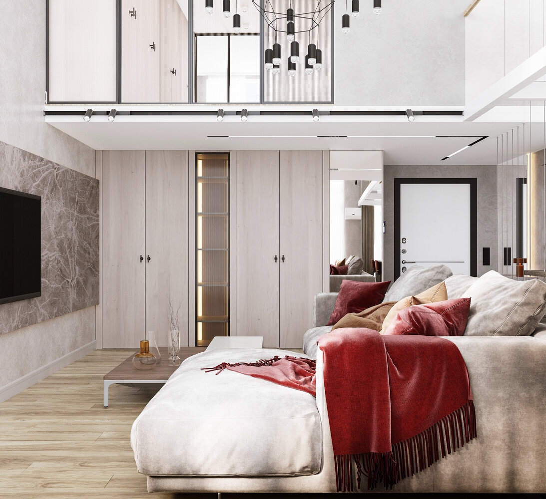 Фотография: Гостиная в стиле Современный, Квартира, Минимализм, Проект недели, Москва, 2 комнаты, до 40 метров, Группа компаний "Фундамент" – фото на INMYROOM Фотография: Гостиная в стиле Современный, Квартира, Минимализм, Проект недели, Москва, 2 комнаты, до 40 метров, Группа компаний "Фундамент" – фото на INMYROOM