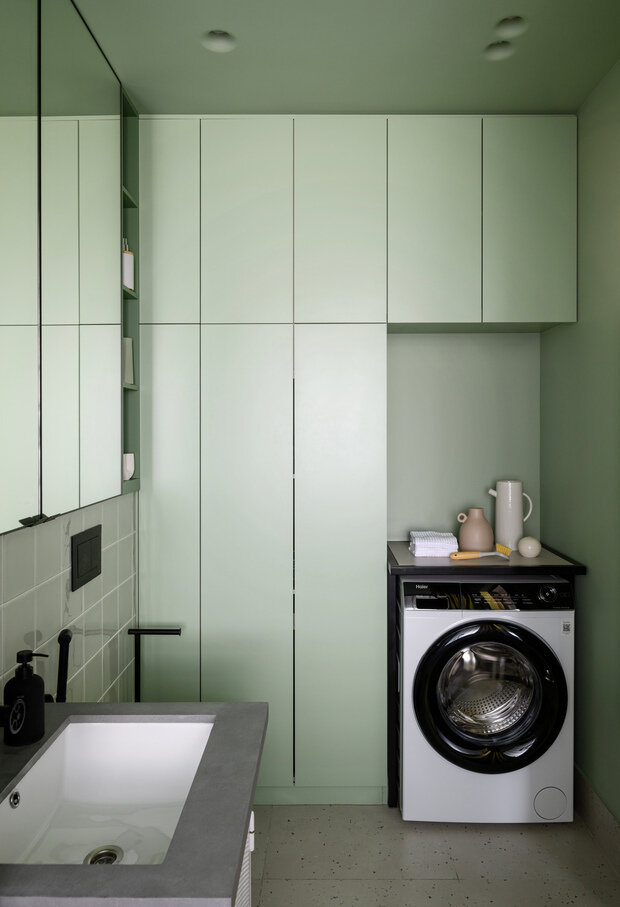 Фотография: Ванная в стиле Лофт, Квартира, Проект дня, Новосибирск, 2 комнаты, 40-60 метров, Анастасия Каширская, современный с элементами минимализма и лофта – фото на INMYROOM