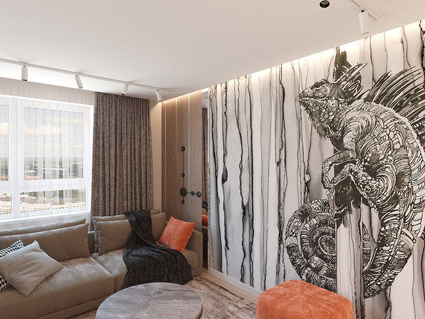 Фото из портфолио Проект кухни-гостиной ЖК Мое Тюмень – фотографии дизайна интерьеров на INMYROOM