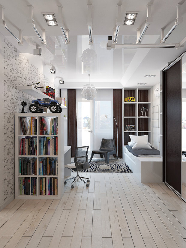 Фотография: Детская в стиле Хай-тек, Декор интерьера, Квартира, Christopher Guy, Massive, HOFF, Дома и квартиры, IKEA, Проект недели – фото на INMYROOM