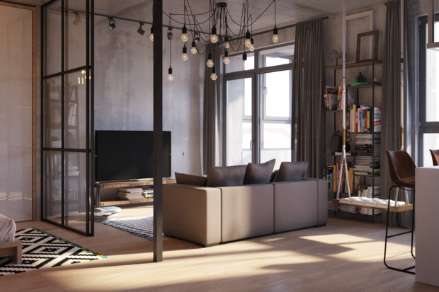 Фотография: Гостиная в стиле Лофт – фото на INMYROOM