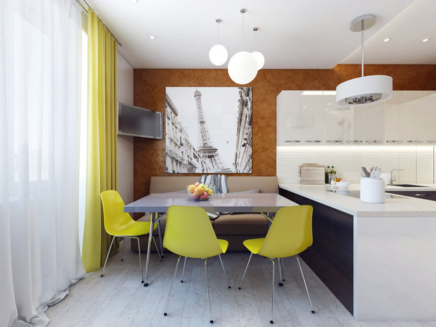 Фотография: Кухня и столовая в стиле Хай-тек – фото на InMyRoom.ru