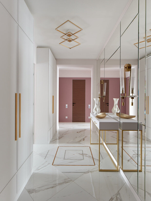 Фотография: Прихожая в стиле Современный, Квартира, Проект дня, Москва, Сталинка, 3 комнаты, Более 90 метров, Анастасия Уфимцева – фото на INMYROOM