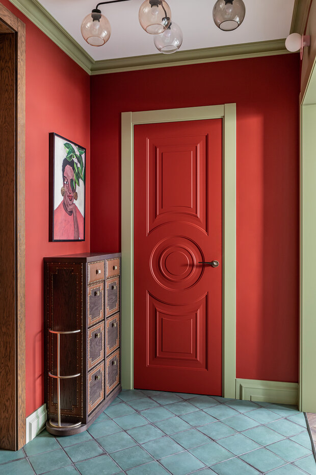 Фотография: Прихожая в стиле Современный, Эклектика, эклектика с элементами средиземноморского и современного стилей, современный с элементами средиземноморского, Квартира, Проект дня, Москва, Фили, 2 комнаты, 40-60 метров, Валерия Анисимова, современный с элементами эклектики, Анастасия Ярышева – фото на INMYROOM