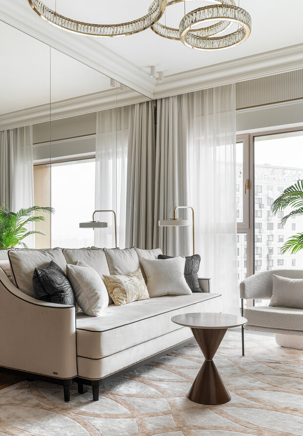 Фотография: Гостиная в стиле Классический, Современный, Квартира, Проект дня, Москва, 3 комнаты, 60-90 метров, Ирина Шевченко – фото на INMYROOM