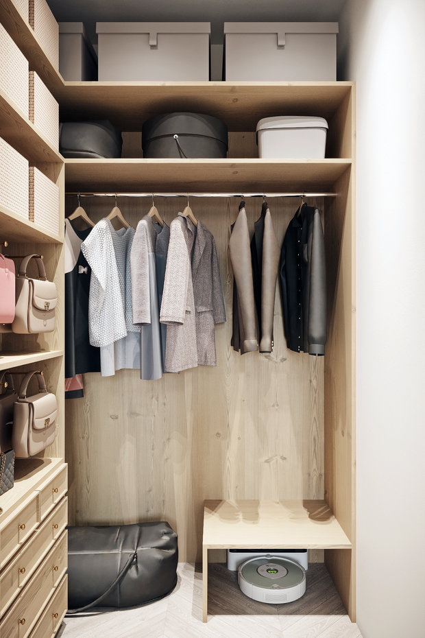 Фотография: Гардеробная в стиле Современный, Эклектика, Квартира, Проект недели, Минск, 4 и больше, Более 90 метров, Наталья Добродеева – фото на INMYROOM