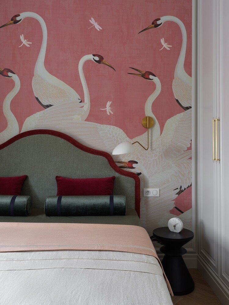 Фотография: Спальня в стиле Современный, Винтажный, Квартира, Проект недели, Москва, Монолитный дом, 3 комнаты, 60-90 метров, Вероника Князева – фото на INMYROOM