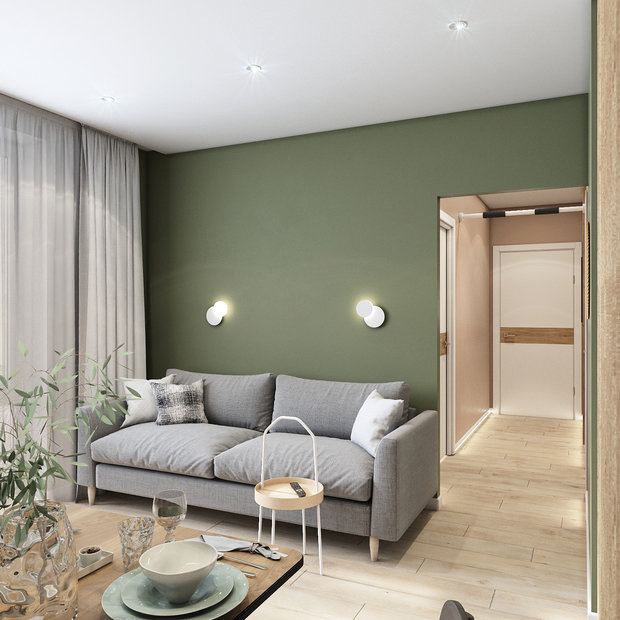 Фото из портфолио Квартира 65,1 м2 (2021) – фотографии дизайна интерьеров на INMYROOM
