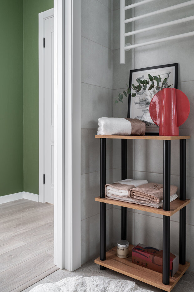 Фотография: Ванная в стиле Современный, Малогабаритная квартира, Квартира, Студия, Дизайн интерьера, Проект дня, Сочи, до 40 метров, Анастасия Дубовскова, дизайн студии, фото интерьера – фото на INMYROOM