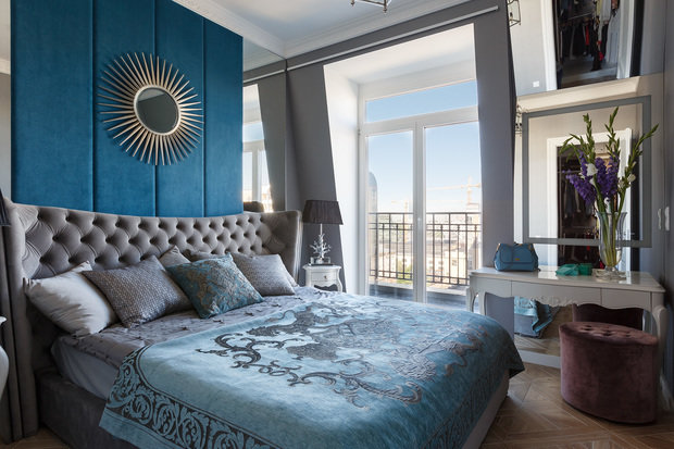 Фотография: Спальня в стиле Классический, Современный, Эклектика, Квартира, Проект дня, Санкт-Петербург, 2 комнаты, 60-90 метров, Инна Азорская – фото на INMYROOM