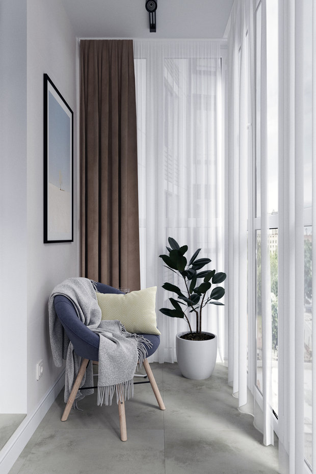 Фотография: Балкон в стиле Современный, Квартира, Проект недели, Минск, 3 комнаты, 60-90 метров, Protena – фото на INMYROOM