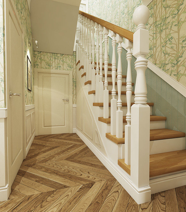 Фотография: Прихожая в стиле Прованс и Кантри, Классический, Современный, Дом, Проект недели, интерьер кабинета, кухня-гостиная дизайн, Челябинск, Валерия Стенникова, Insomnia, американский стиль – фото на INMYROOM