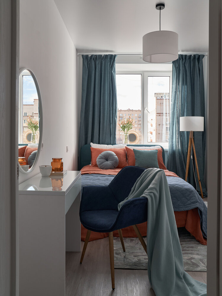 Фотография: Спальня в стиле Современный, Скандинавский, Малогабаритная квартира, Квартира, Проект недели, Москва, 2 комнаты, до 40 метров, Анастасия Финько – фото на INMYROOM Фотография: Спальня в стиле Современный, Скандинавский, Малогабаритная квартира, Квартира, Проект недели, Москва, 2 комнаты, до 40 метров, Анастасия Финько – фото на INMYROOM