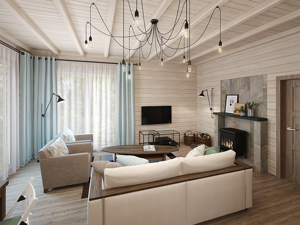 Фото из портфолио Декорирование деревянного коттеджа – фотографии дизайна интерьеров на INMYROOM Фото из портфолио Декорирование деревянного коттеджа – фотографии дизайна интерьеров на INMYROOM