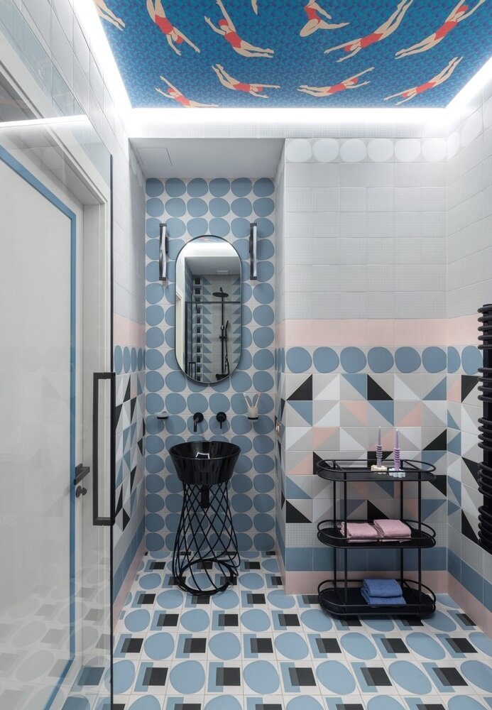 Фотография: Ванная в стиле Современный, Эклектика, Малогабаритная квартира, Квартира, Проект недели, Москва, Оксана Олейник, Монолитный дом, до 40 метров – фото на INMYROOM
