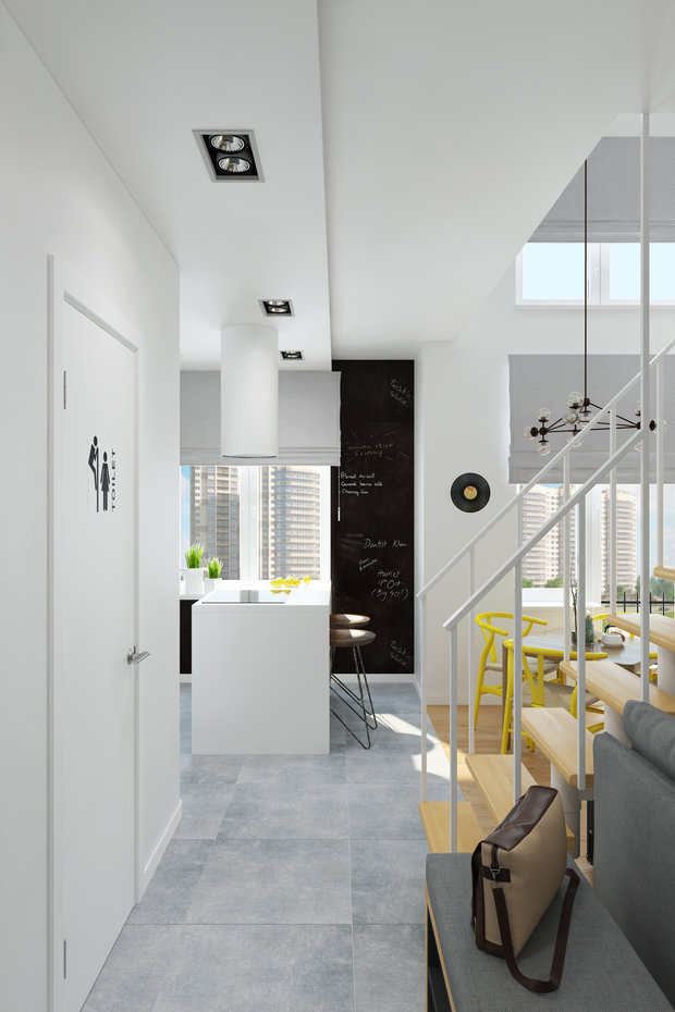 Фотография: Кухня и столовая в стиле Скандинавский, Квартира, Проект недели, Химки, Geometrium, ЖК «Город Набережных» – фото на INMYROOM