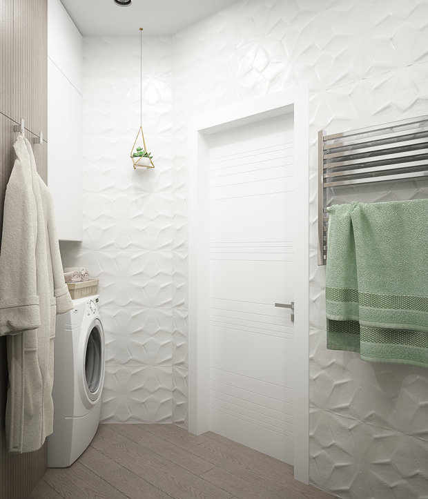 Фото из портфолио Санузел "Geometric lines" – фотографии дизайна интерьеров на INMYROOM