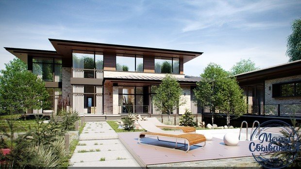 Фото из портфолио Современный двухэтажный дом с панорамными окнами – фотографии дизайна интерьеров на INMYROOM