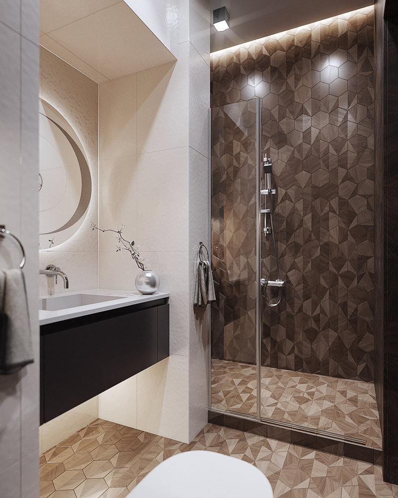 Фотография: Ванная в стиле Современный, Квартира, Проект недели, Москва, 3 комнаты, 60-90 метров, Кирилл Сахаров – фото на INMYROOM Фотография: Ванная в стиле Современный, Квартира, Проект недели, Москва, 3 комнаты, 60-90 метров, Кирилл Сахаров – фото на INMYROOM