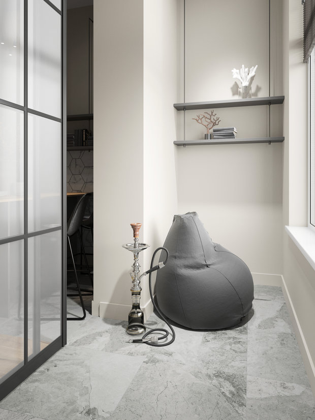 Фотография: Балкон в стиле Современный, Лофт, Квартира, Проект недели, Москва, Екатерина Попова, 1 комната, 40-60 метров, Ирина Бородина – фото на INMYROOM