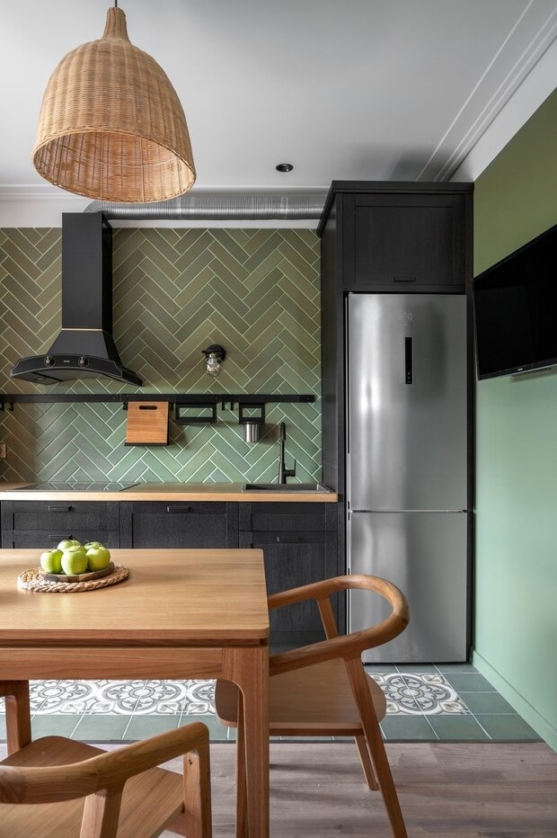 Фотография: Кухня и столовая в стиле Современный, Эко, Квартира, Проект недели, 2 комнаты, 40-60 метров, Design Project Studio, Анастасия Володина, Град Московский – фото на INMYROOM