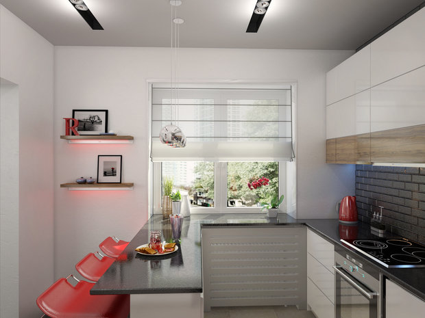 Фото из портфолио Трехкомнатная квартира с элементами хай тек – фотографии дизайна интерьеров на INMYROOM