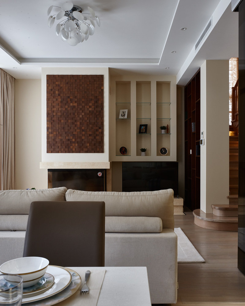 Фотография: Гостиная в стиле Современный, Дом, Проект недели, Дом и дача, Никита Морозов, KM Studio, Московская область, Таунхаус – фото на INMYROOM