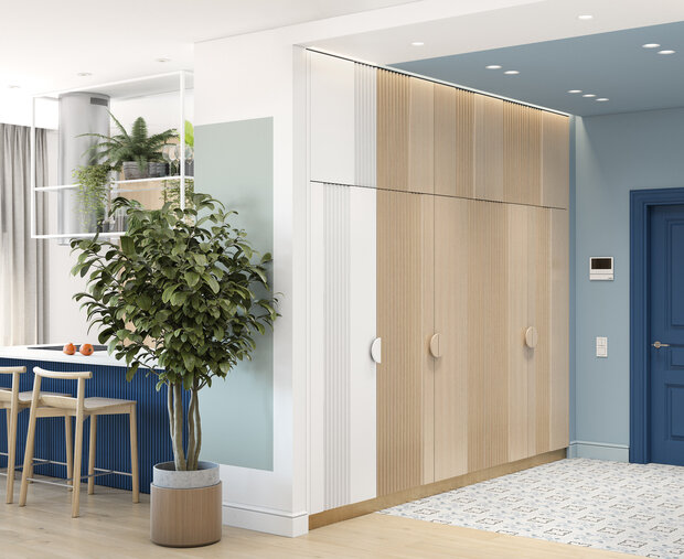 Фотография: Прихожая в стиле Современный, Эко, Квартира, Проект дня, Москва, OM Design, 4 и больше, Более 90 метров – фото на INMYROOM