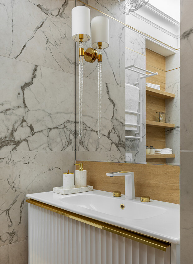 Фотография: Ванная в стиле Классический, Современный, Квартира, Проект дня, Москва, 3 комнаты, 60-90 метров, Ирина Шевченко – фото на INMYROOM