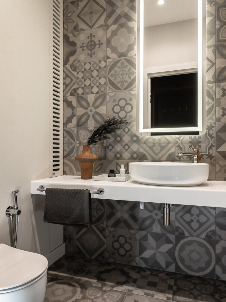 Фотография: Ванная в стиле Современный, Квартира, Проект дня, Москва, Эко, 2 комнаты, 60-90 метров, Лина Савина – фото на INMYROOM Фотография: Ванная в стиле Современный, Квартира, Проект дня, Москва, Эко, 2 комнаты, 60-90 метров, Лина Савина – фото на INMYROOM