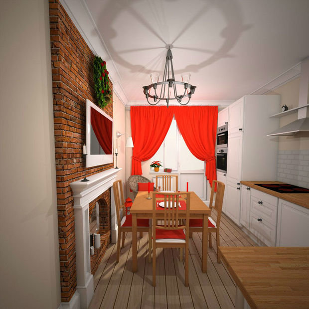 Фото из портфолио Кухня: 12,6 кв.м – фотографии дизайна интерьеров на INMYROOM