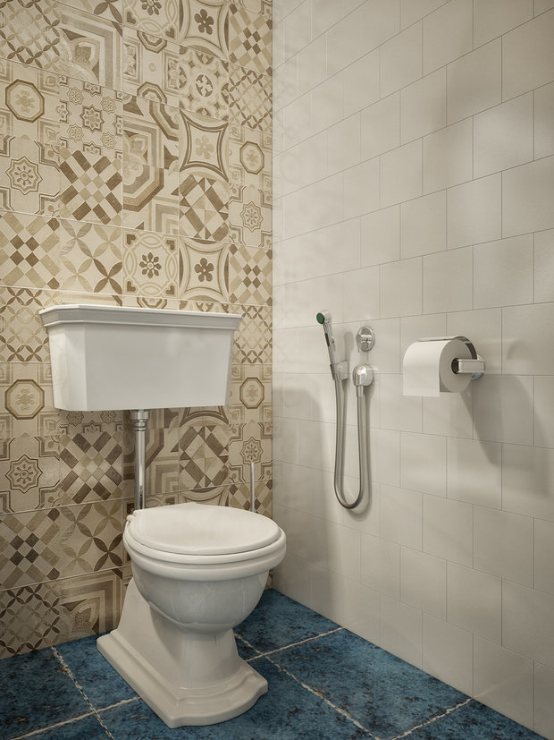 Фотография: Ванная в стиле Прованс и Кантри, Современный, Квартира, Проект дня, Москва, Степан Бугаев, Победа Дизайна, новостройка, Кирпичный дом, Монолитный дом, ЖК Виноградный, 2 комнаты, 60-90 метров – фото на INMYROOM