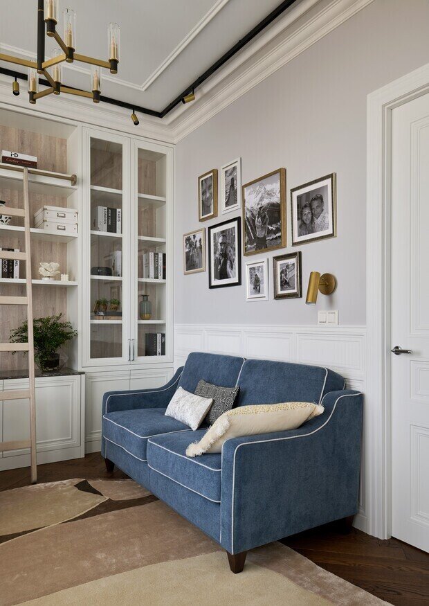 Фотография: Кабинет в стиле Классический, Современный, Квартира, Проект дня, 3 комнаты, Более 90 метров, Эксклюзивные проекты, современный с элементами неоклассики, Новосибирская область, Кольцово – фото на INMYROOM