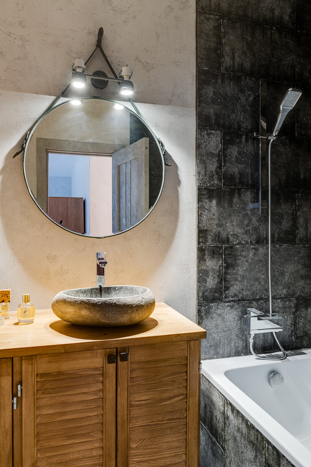 Фотография: Ванная в стиле Лофт, Малогабаритная квартира, Квартира, Студия, Проект дня, Красногорск, до 40 метров, Элина Богомолова – фото на INMYROOM