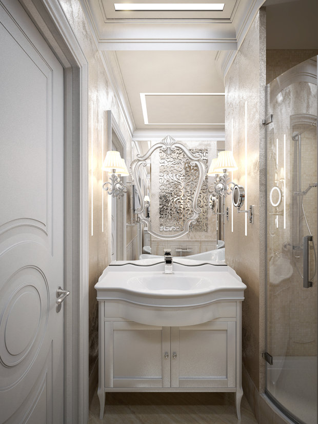 Фото из портфолио Проект квартиры с историей в самом сердце Москвы в роскошном классическом стиле – фотографии дизайна интерьеров на INMYROOM