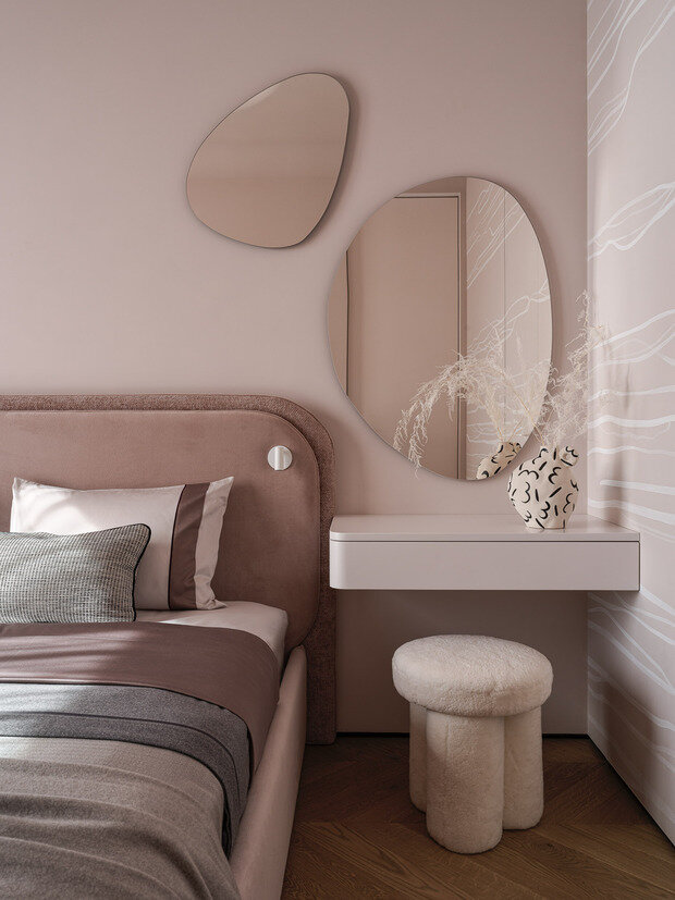 Фотография: Спальня в стиле Современный, Квартира, Проект дня, Москва, 3 комнаты, 40-60 метров, Анастасия Ковальчук – фото на INMYROOM