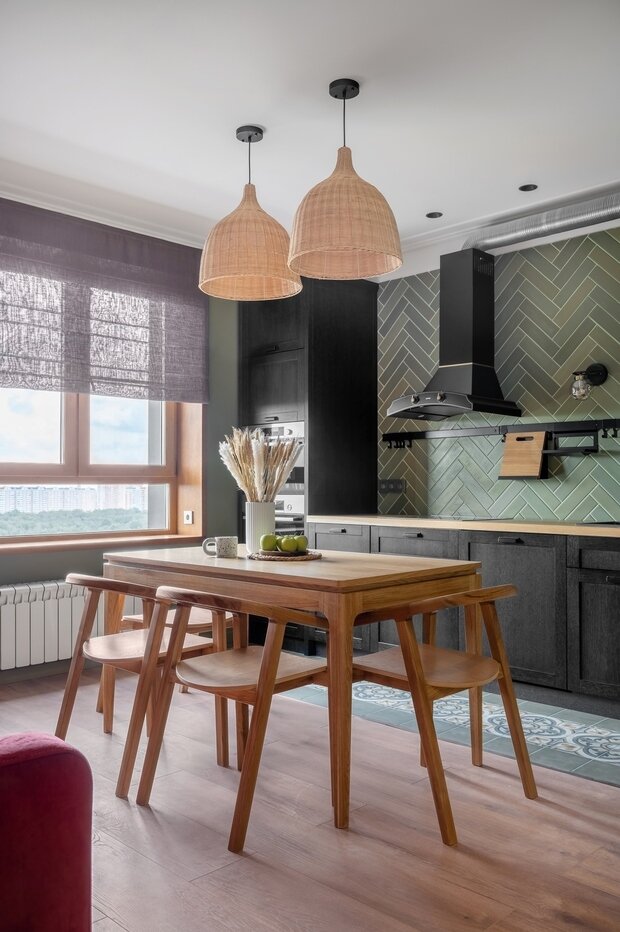 Фотография: Кухня и столовая в стиле Современный, Эко, Квартира, Проект недели, 2 комнаты, 40-60 метров, Design Project Studio, Анастасия Володина, Град Московский – фото на INMYROOM