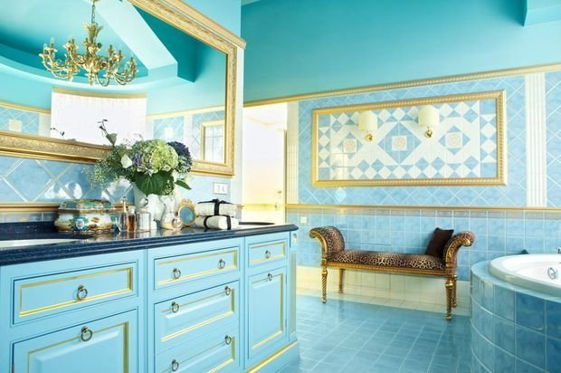 Фотография: Ванная в стиле Классический, Декор интерьера, Квартира, Дом, Голубой – фото на INMYROOM