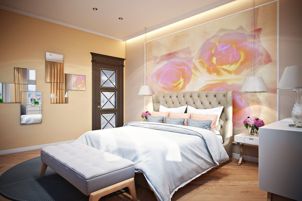 Фото из портфолио спальня с розами – фотографии дизайна интерьеров на INMYROOM