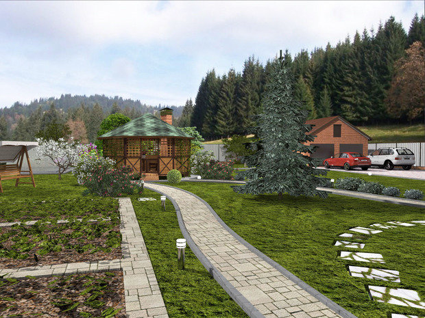 Фото из портфолио Ландшафтный проект в поселке Жареный Бугор – фотографии дизайна интерьеров на INMYROOM