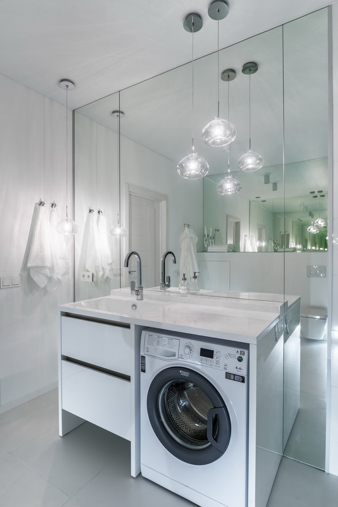 Фотография: Ванная в стиле Современный, Квартира, Проект дня, Санкт-Петербург, новостройка, Монолитный дом, Арина Волкова, Андрей Белимов-Гущин, 2 комнаты, Более 90 метров – фото на INMYROOM Фотография: Ванная в стиле Современный, Квартира, Проект дня, Санкт-Петербург, новостройка, Монолитный дом, Арина Волкова, Андрей Белимов-Гущин, 2 комнаты, Более 90 метров – фото на INMYROOM