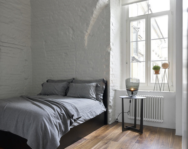 Фотография: Спальня в стиле Лофт, Квартира, Минимализм, Проект недели, Москва, Старый фонд, 3 комнаты, 60-90 метров, Арсений Борисенко, za bor – фото на INMYROOM