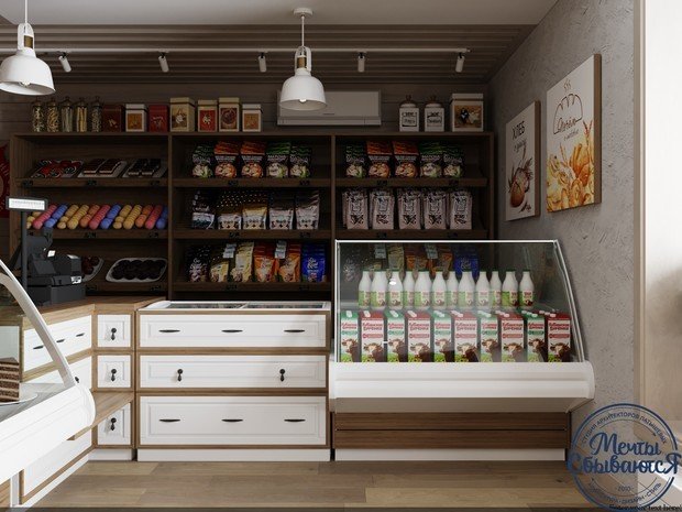 Фото из портфолио Интерьер продовольственного магазина – фотографии дизайна интерьеров на INMYROOM