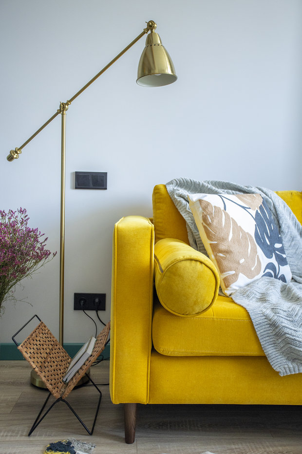 Фотография: Гостиная в стиле Современный, Квартира, Проект недели, Казань, 2 комнаты, 40-60 метров, Davydov Studio, Родион Давыдов – фото на INMYROOM