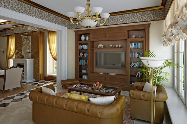 Фото из портфолио Гостиная в стиле ар-деко. – фотографии дизайна интерьеров на INMYROOM